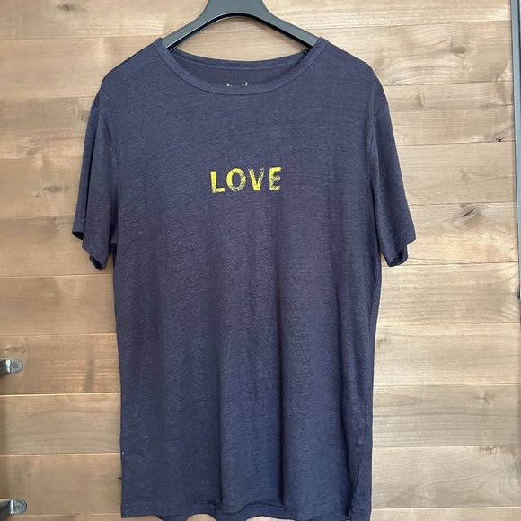 TRUTH BY REPUBLIC 100% Linen Love Graphic Tee Shirt T-Shirt Top - Picture 1 of 4